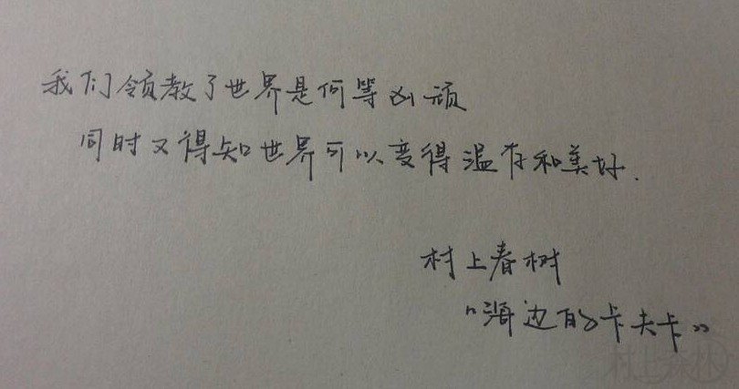 每周一抄（3） | 我们领教了世界是何等凶顽，同时又得知世界可以变得温存和美好